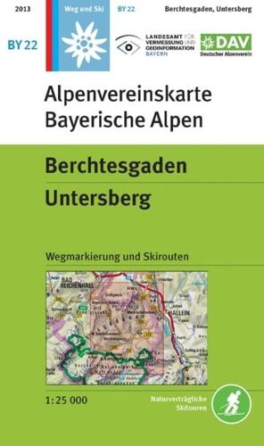 BY22 BAYERISCHE ALPEN. BERCHTESGADEN, UNTERSBERG 1:25,000 *