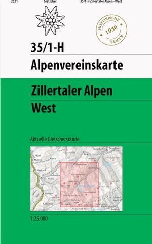 35/1-H ZILLERTALER ALPEN WEST 1930  1:25,000 *