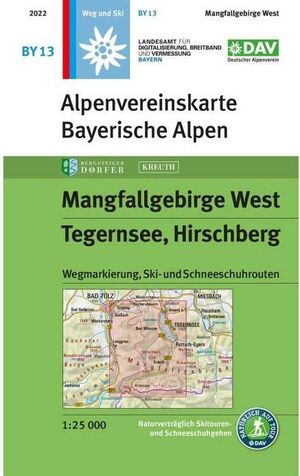 BY13 BAYERISCHE ALPEN. MANGFALLGEBIRGE WEST 1:25,000 *