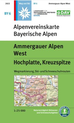 BY6 BAYERISCHE ALPEN. AMMERGAUER ALPEN WEST 1:25,000 *