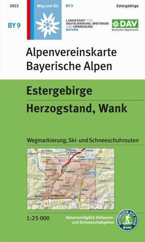 BY9 BAYERISCHE ALPEN. ESTERGEBIRGE 1:25,000 *