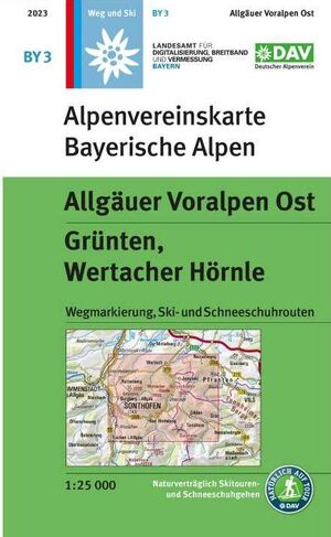 BY3 BAYERISCHE ALPEN.  ALGÄUER VORALPEN OST 1:25,000