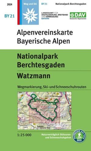 BY21 BAYERISCHE ALPEN. BERCHTESGADEN, WATZMANN 1:5,000 *