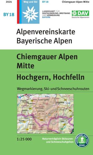 BY18 BAYERISCHE ALPEN. CHIEMGAUER ALPEN MITTE 1:25,000 *