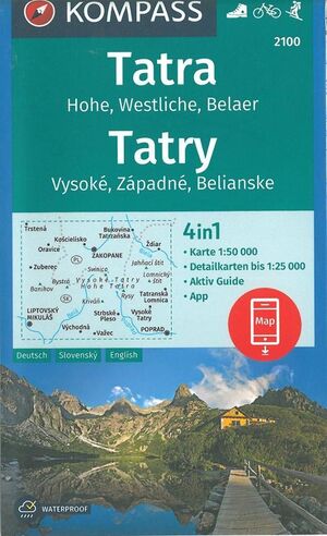 2100 TATRA - TATRY  1:50,000 (4 MAPAS) (POLONIA)