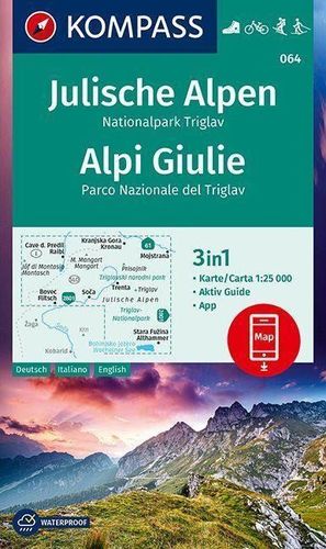 064 JULISCHE ALPEN - ALPI GIULIE - ALPES JULIANOS 1:25.000 (4 EN 1)