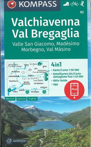 92 VALCHIAVENNA - VAL BREGAGLIA 1:50,000  1:25,000  (IT/AL)*