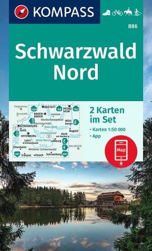 886 SCHWARZWALD NORD 1:50.000. (2 MAPAS)