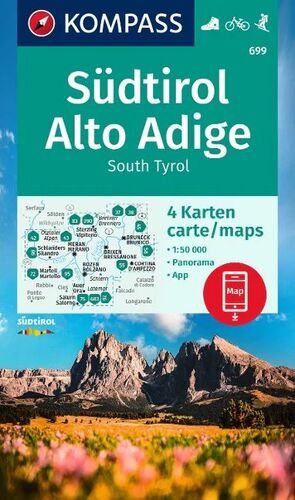 699  SÜDTIROL, ALTO ADIGE, SOUTH TYROL (4 MAPAS) 1:50,000