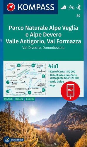 89 PARCO NATURALE ALPE VEGLIA E ALPE DEVERO (4 EN 1) 1:50,000-1:25,000 *