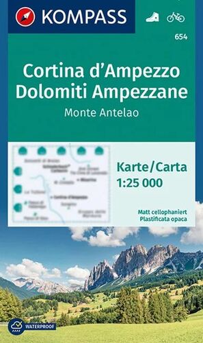 654 CORTINA D'AMPEZZO, DOLOMITI AMPEZZANE 1:25,000
