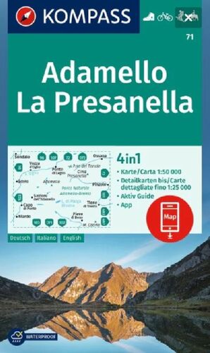 71 ADAMELLO / LA PRESANELLA (4 EN 1) 1:50,000  1:25,000