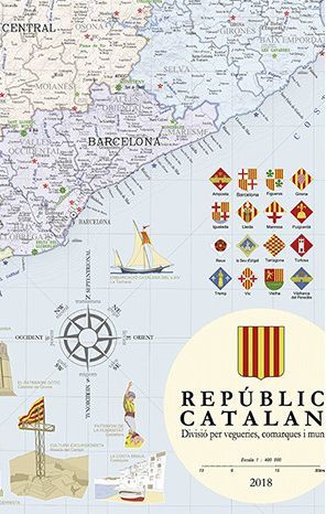 MAPA DE LA REPÚBLICA CATALANA 1:400.000  *