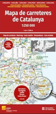 MAPA DE CARRETERES DE CATALUNYA 1:250,000 *