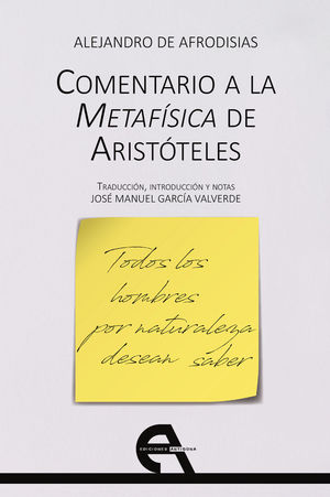 COMENTARIO A LA METAFÍSICA DE ARISTÓTELES *