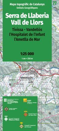 77 SERRA DE LLABERIA VALL DE LLORS 1:25.000 *