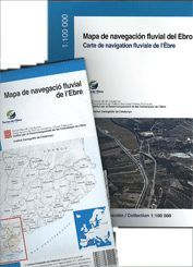 MAPA [+LLIBRE] DE LA NAVEGACIÓ FLUVIAL DE L'EBRE 1:100 000. FLUVIAL NAVIGATION *