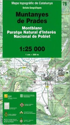 76 MUNTANYES DE PRADES 1:25.000 *
