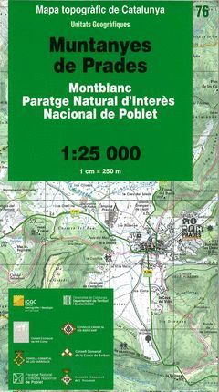 76 MUNTANYES DE PRADES 1:25.000