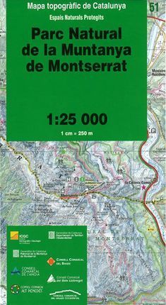 51 PARC NATURAL DE LA MUNTANYA DE MONTSERRAT 1:25.000