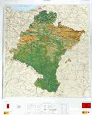 MAPA NAVARRA RELIEVE 1:200.000 *