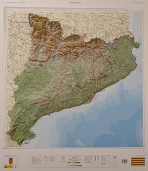 MAPA RELIEVE CATALUÑA - CATALUNYA 1:325.000