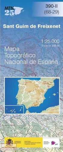 390-2 SANT GUIM DE FREIXENET 1:25,000 * (POR ENCARGO 3-5 DÍAS)