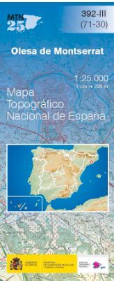 392-3OLESA DE MONTSERRAT 1:25,000 * (POR ENCARGO 1 SEM)