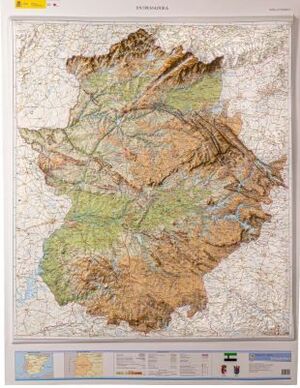 EXTREMADURA (MAPA RELIEVE)  A 1:300.000 *