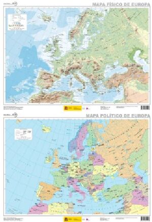 MAPA FÍSICO DE EUROPA - MAPA POLÍTICO DE EUROPA. 1:13.725.000