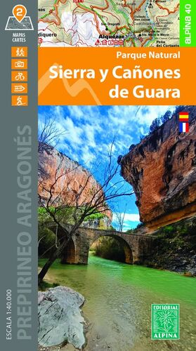 PARQUE NATURAL SIERRA Y CAÑONES DE GUARA. 2 MAPAS 1: 40000