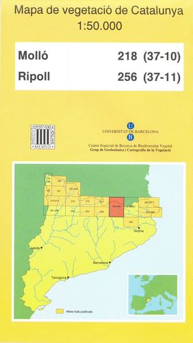 MAPA DE VEGETACIÓ DE CATALUNYA, E 1:50.000 . MOLLÓ 218 (37-10), RIPOLL 256 (37-11) *