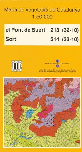 MAPA DE VEGETACIÓ DE CATALUNYA, E 1:50.000 . EL PONT DE SUERT 213 (32-10) : SORT 214 (33-10) *