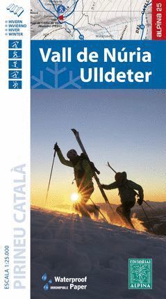 VALL DE NURIA ULLDETER. MAPA D'HIVERN 1:25.000