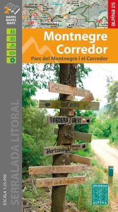 MONTNEGRE CORREDOR 1:25.000 (2 MAPES)