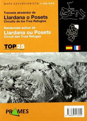 TRAVESÍA ALREDEDOR DE LLARDANA O POSETS E.1:25,000