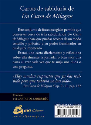 CARTAS DE SABIDURÍA DE UN CURSO DE MILAGROS *