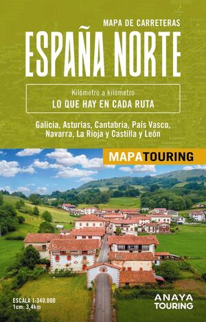 MAPA DE CARRETERAS DE ESPAÑA NORTE 1:340.000 *