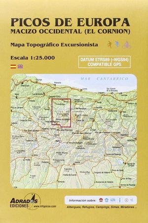 PICOS DE EUROPA. MACIZO OCCIDENTAL (EL CORNIÓN) 1:25000
