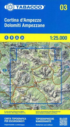 03 CORTINA D'AMPEZZO E DOLOMITI AMPEZZANE 1:25,000 *