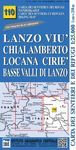 110 LANZO - VIU' - CHIALAMBERTO - LOCANA - CIRIE' E.1:25,000