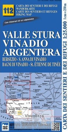 112 VALLE STURA, VINADIO ARGENTERA 1:25.000