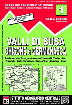 1 VALLI DI SUSA, CHISONE E GERMANASCA  E.1:50,000