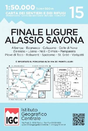 15 FINALE LIGURE, ALASSIO, SAVONA 1:50,000 *