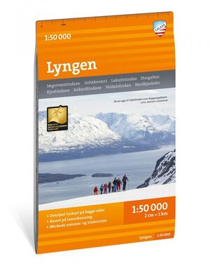 LYNGEN 1:50.000 HIKING & SKI TOURING (NORUEGA/NORWAY) *