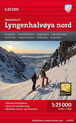 LYNGENHALVØYA NORD - HØYFJELLSKART 1:25,000 *