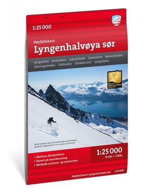 HØYFJELLSKART: LYNGENHALVØYA SØR;SÜD 1:25.000 (SUR DE NORUEGA/ NORTHERN NORWAY )*