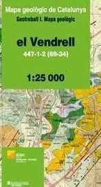 EL VENDRELL. MAPA GEOLÒGIC 1:25.000. FULL 447-1-2 (69-34) *