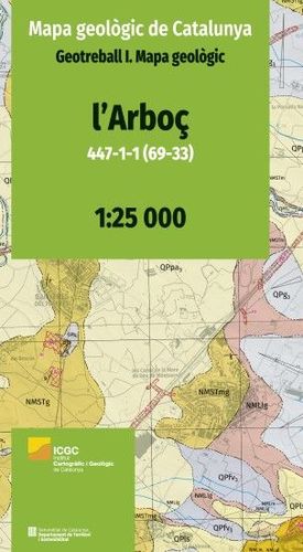 MAPA GEOLÒGIC 1:25.000. GEOTREBALL I. L’ARBOÇ *