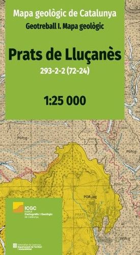 MAPA GEOLÒGIC 1:25.000. GEOTREBALL I. PRATS DE LLUÇANÈS *